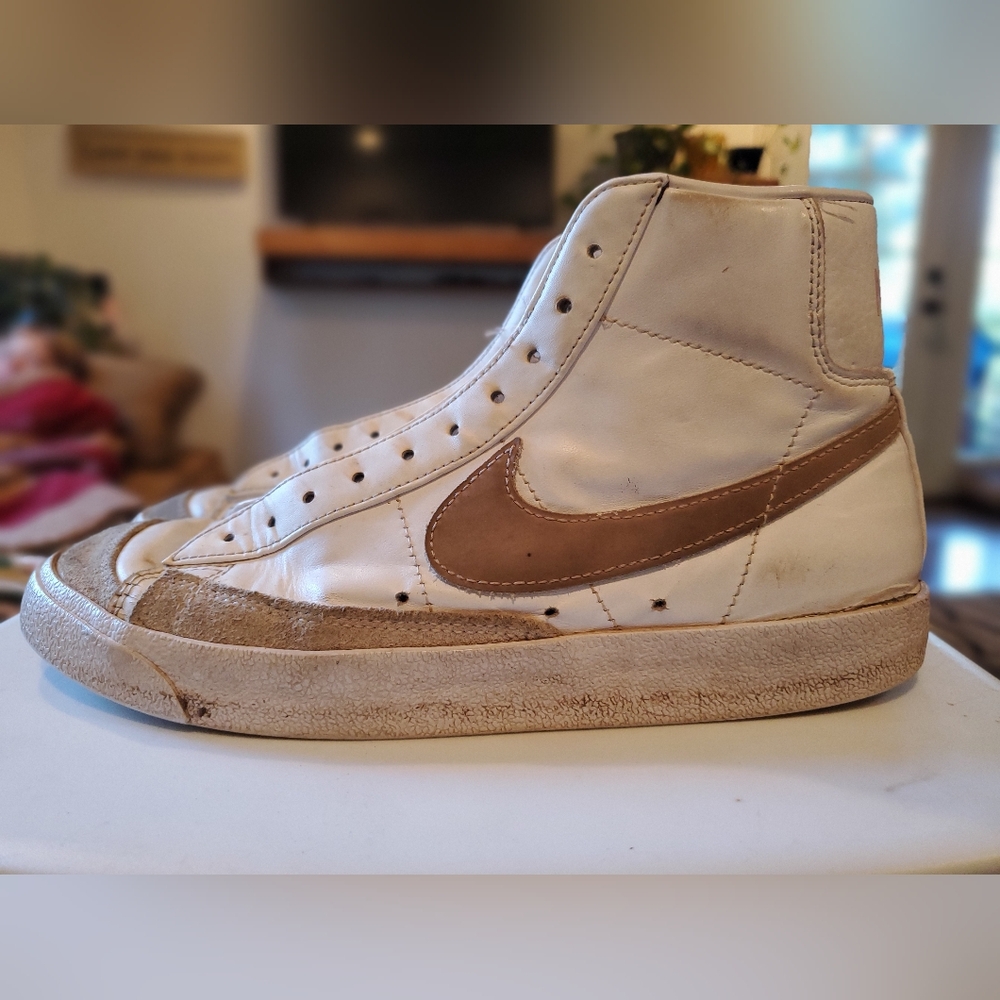Nike White and Pink Hightops
